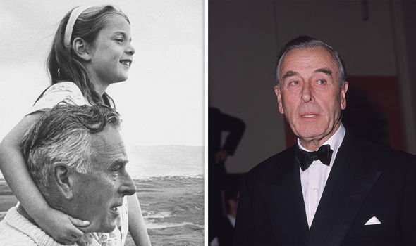 Mountbatten with one of his grandchildren (L) 