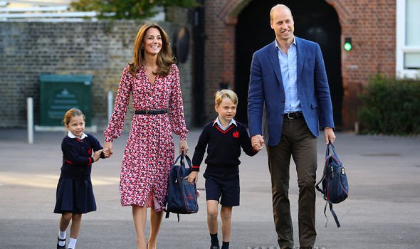 Princess Charlotte and Prince George with Kate and Prince William Princess Charlotte and Prince George with Kate and Prince William