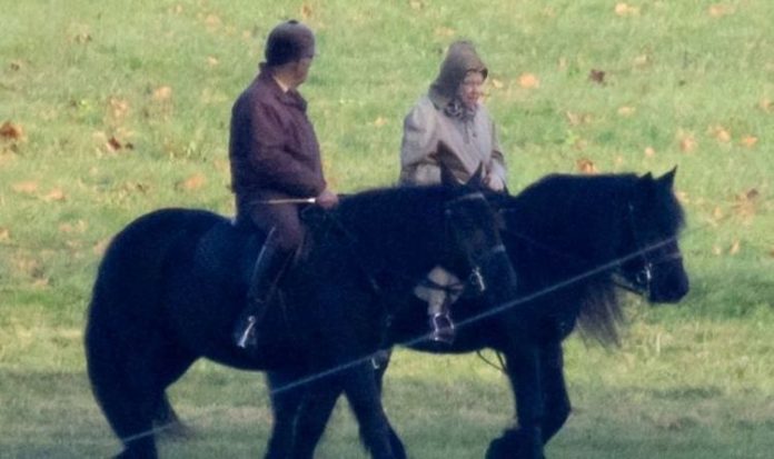 Queen braves freezing morning on her horse as she plans Christmas with Charles and Edward | Royal | News
