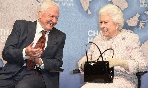 Sir David Attenborough and the Queen Sir David Attenborough and the Queen