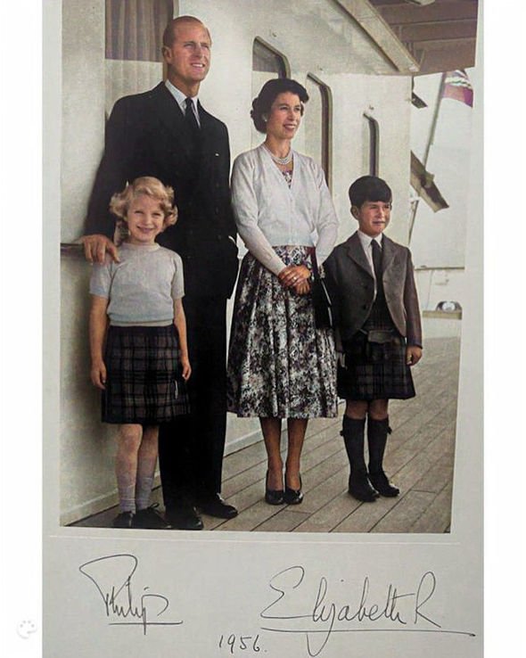 The Queen, Prince Philip and Charles and Anne in 1956 The Queen, Prince Philip and Charles and Anne in 1956