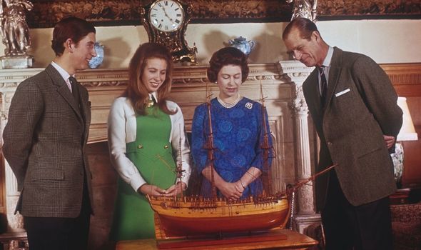 The Queen and Philip with children during the documentary The Queen and Philip with children during the documentary