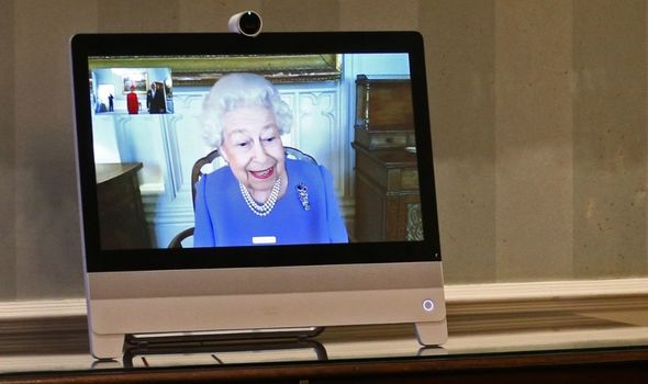 The Queen has used programmes such as Zoom to keep in contact with the public The Queen has used programmes such as Zoom to keep in contact with the public