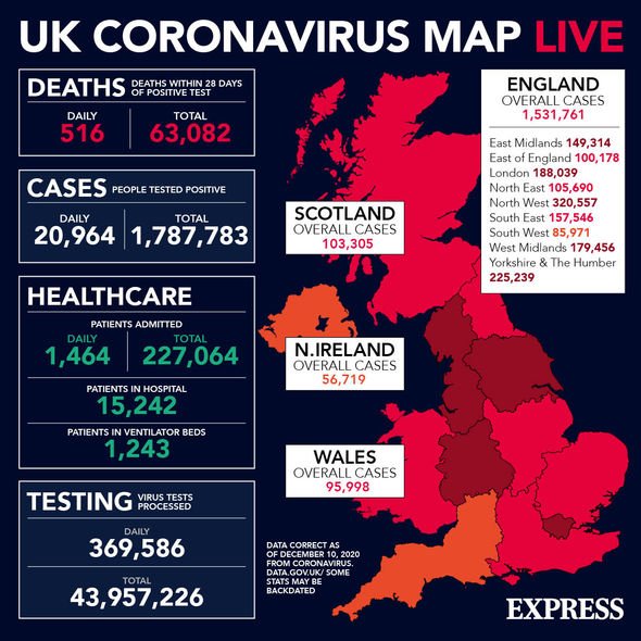UK coronavirus statistics map UK coronavirus statistics map
