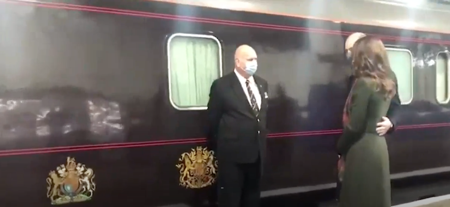 kate middleton prince william video pictures royal train tour duke duchess cambridge