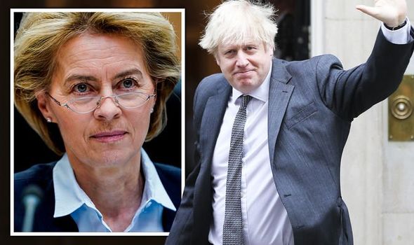 President of the European Commission, Ursula von der Leyen, and Prime Minister Boris Johnson