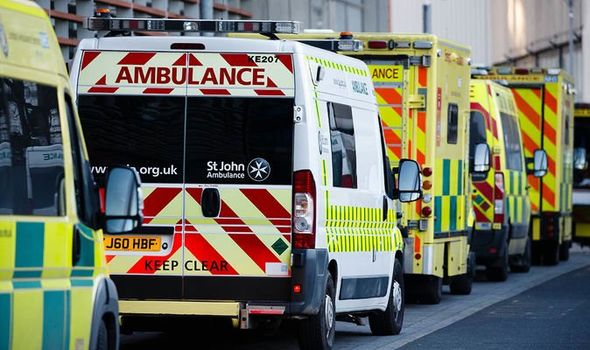 Ambulances queue up