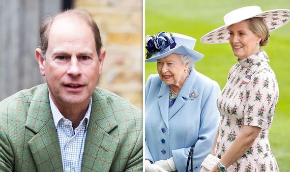 Prince Edward, Queen Elizabeth II and Sophie, Countess of Wessex