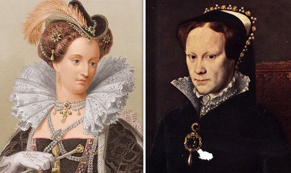 Queen Elizabeth I and her half-sister and predecessor, Queen Mary I 