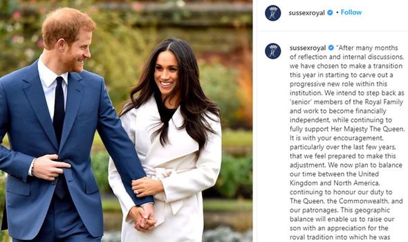 Meghan and Harry made their 'declaration of independence' on social media more than a year ago Meghan and Harry made their 'declaration of independence' on social media more than a year ago