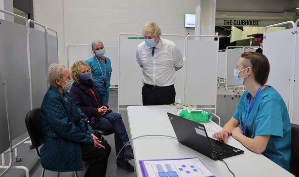 Boris Johnson visits Bristol Covid-19 Vaccination centre Boris Johnson visits Bristol Covid-19 Vaccination centre