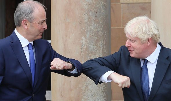 Taoiseach Micheal Martin and Prime Minister Boris Johnson