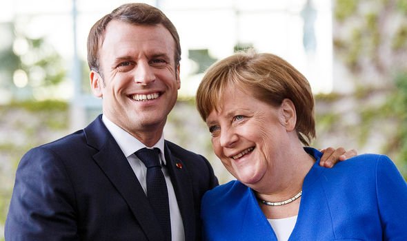 Emmanuel Macron and Angela Merkel