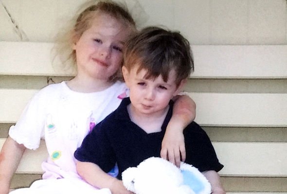 Lily with brother Jonty Lily with brother Jonty