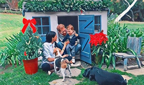 Meghan and Harry's Christmas card this year with Archie -- taken by Doria