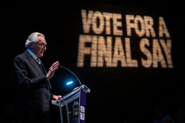 People's Vote: Heseltine championed a People's Vote 