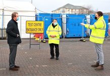 Scottish Secretary thanks Covid testing staff in Dumfries