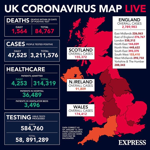UK coronavirus map