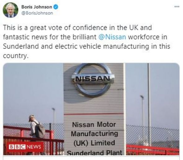 brexit nissan boris johnson