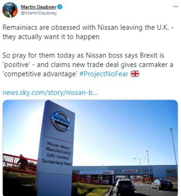 brexit nissan twitter