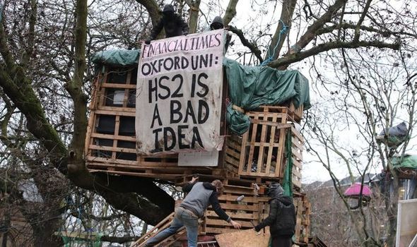 hs2 protest tunnel london euston latest