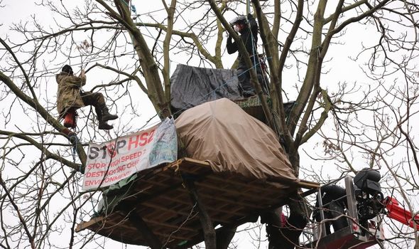 hs2 protest tunnel euston square station secret tunnel