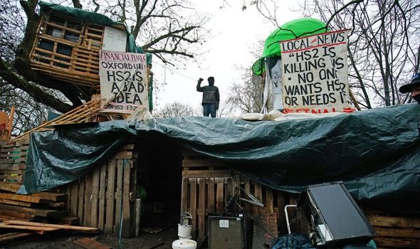 hs2 protest tunnel euston square station secret tunnel