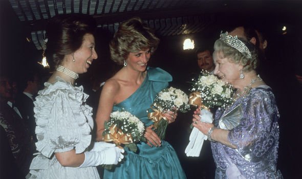 princess anne princess diana queen mother