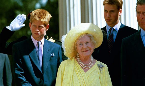 queen mother prince harry