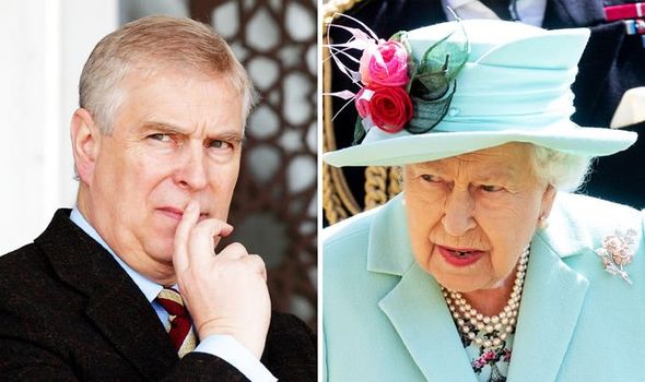 Prince Andrew and his mother, Queen Elizabeth II