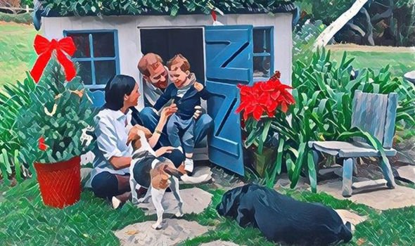 Meghan and Harry provided a glimpse of Archie in their Christmas card last year Meghan and Harry provided a glimpse of Archie in their Christmas card last year