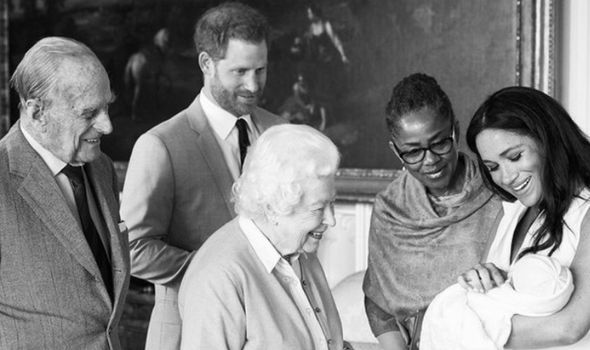 Harry and Meghan introducing Archie to the Queen, Philip and Doria Ragland Harry and Meghan introducing Archie to the Queen, Philip and Doria Ragland