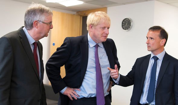 Johnson and Drakeford meeting in 2019 with Wales Secretary Alun Cairns Johnson and Drakeford meeting in 2019 with Wales Secretary Alun Cairns