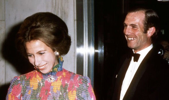 Princess Anne and her first husband Mark Phillips