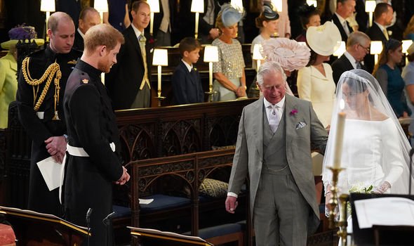 Charles walked Meghan Markle up the aisle when her father could not attend her 2018 wedding Charles walked Meghan Markle up the aisle when her father could not attend her 2018 wedding