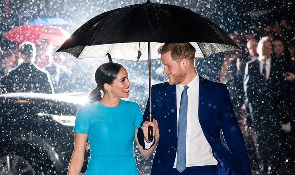 Meghan and Harry carrying out their final royal engagements last March