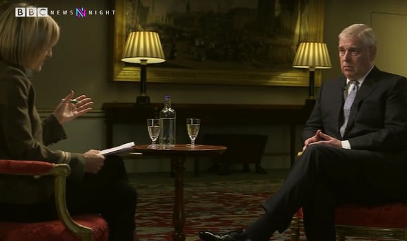 Andrew speaking to Maitlis in November 2019