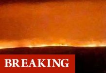 Dartmoor fire: Huge blaze lights up night sky as flames can be seen for miles – VIDEO | UK | News (Reports)