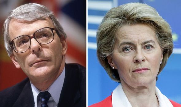 John Major and Ursula von der Leyen