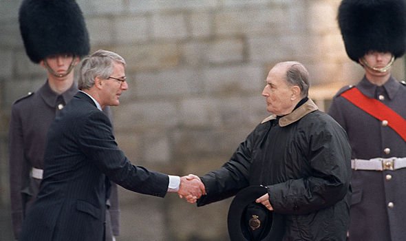 John Major with Francois Mitterrand John Major with Francois Mitterrand