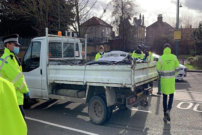 Road stop in Erith halts illegal waste carriers in their tracks