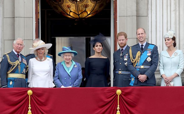 The Royals together on the Buckingham Palace balcony The Royals together on the Buckingham Palace balcony