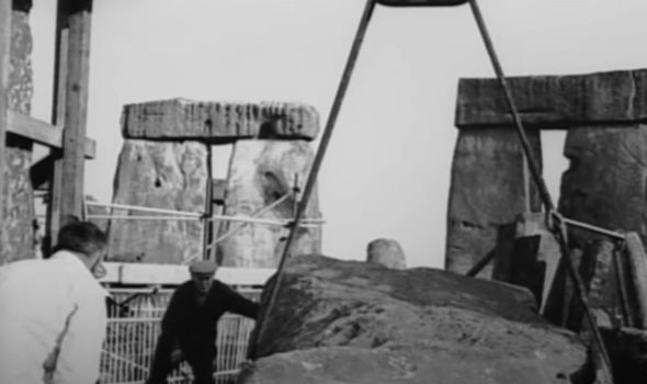 Salisbury: Engineers and archaeologists work on the site which is near Salisbury