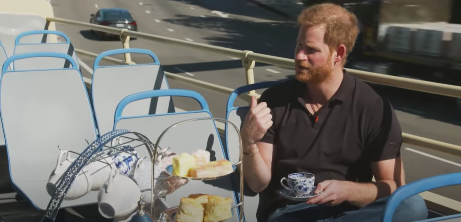 prince harry news - harry drinking tea