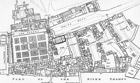 A map of the old palace, built in the 16th-century A map of the old palace, built in the 16th-century