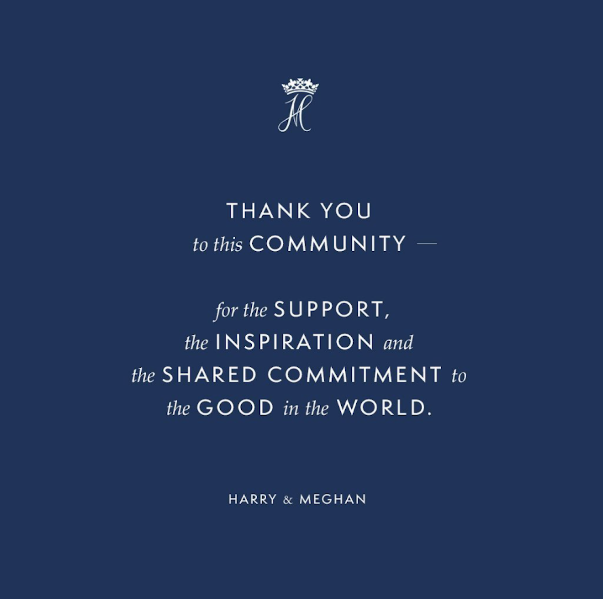 meghan markle and prince harry's last instagram post