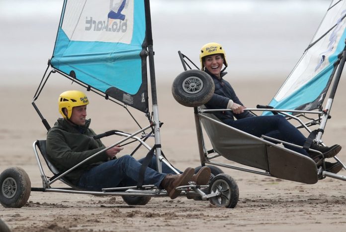 The Duchess of Cambridge surfs the sands of time as royal couple go back to where their romance began (Photo)