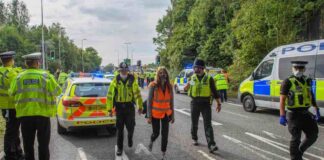 30 arrested after climate activists block parts of the M25